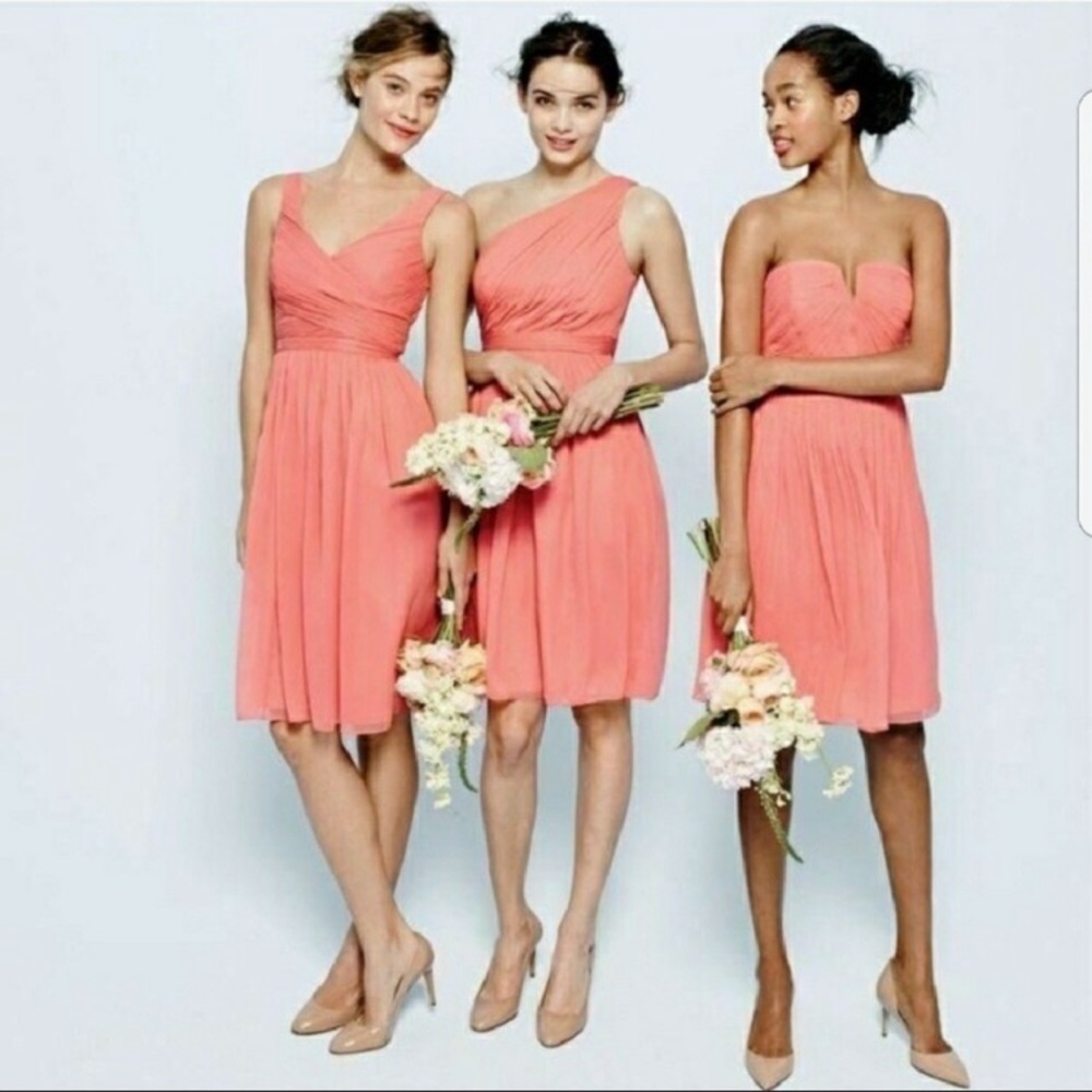 J. Crew One Shoulder Silk Chiffon Formal Dress!